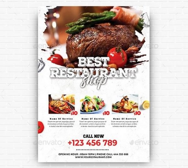 32+ Best Restaurant Flyer Templates & Design 2019 - Templatefor