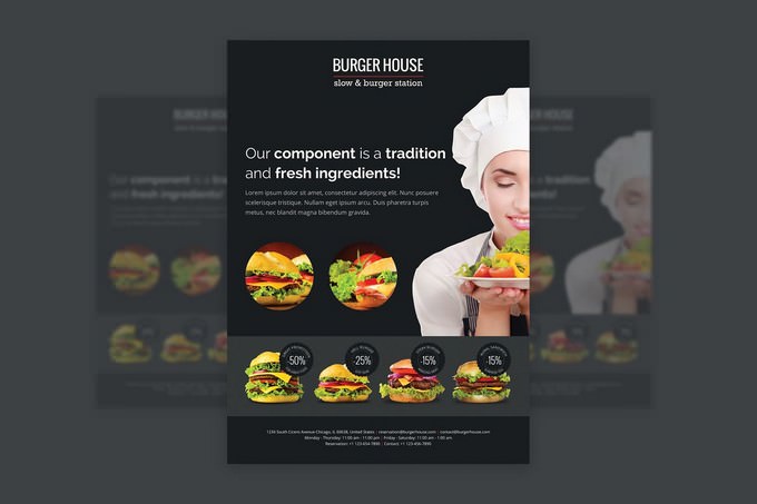BurgerHouse Bar and Restaurant Flyer