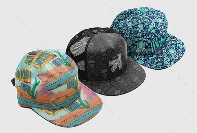 Cap Collection Mockup PSD