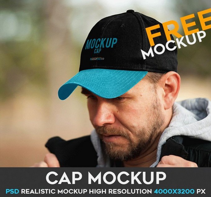 Cap Free Mockup PSD
