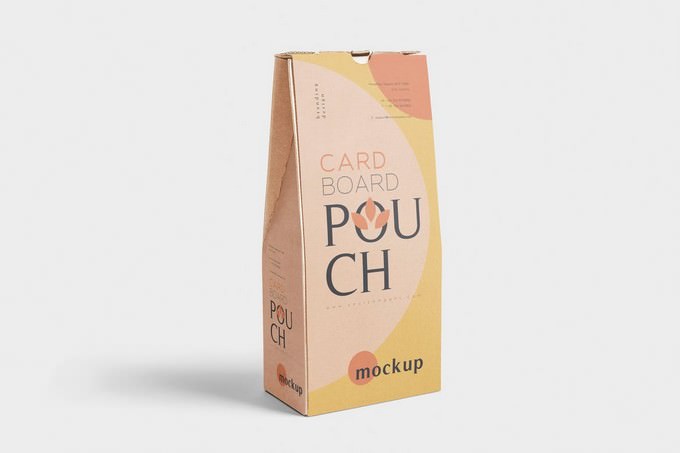 Cardboard Pouch Mockup