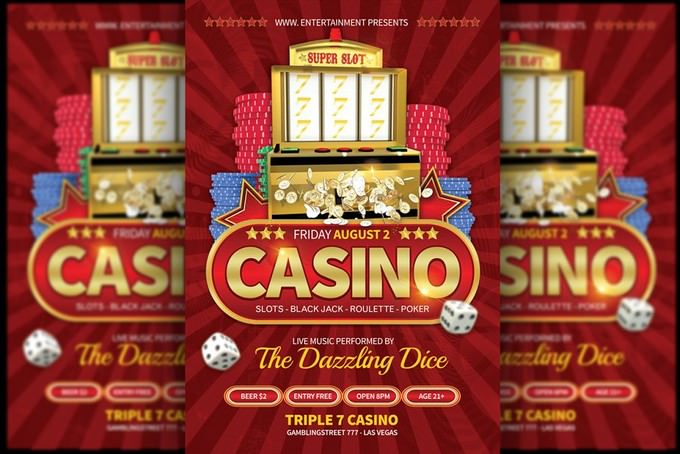Casino Deluxe Flyer PSD
