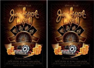free casino psd flyer templates for photoshop