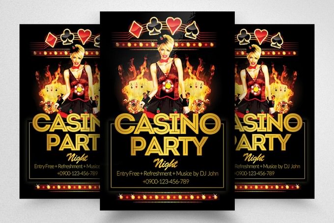 Casino Party Flyer Template