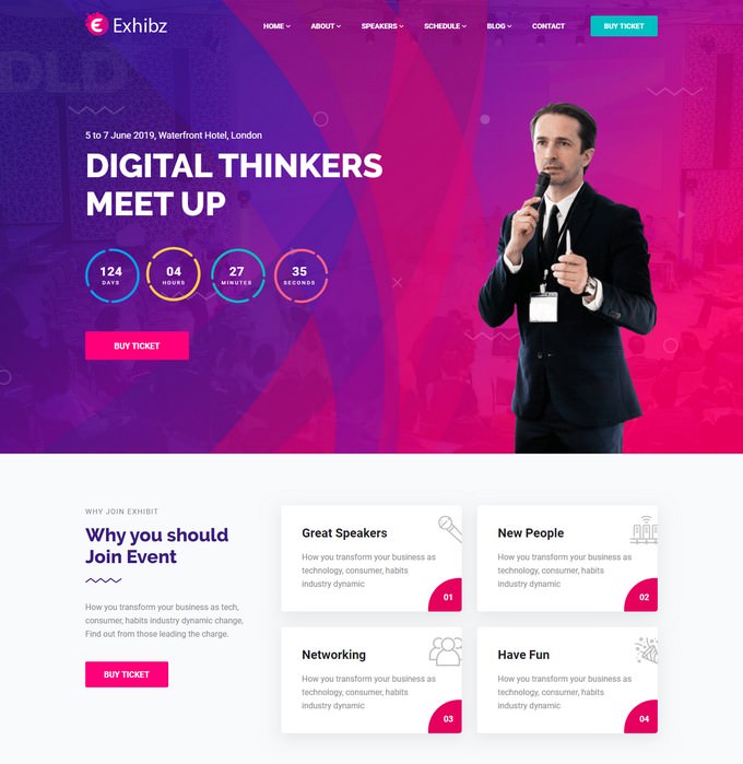 Exhibz Conference, Event Template