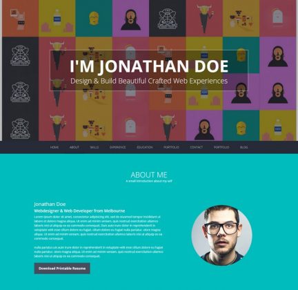 30+ Striking Resume CV WordPress Themes 2019 - Templatefor