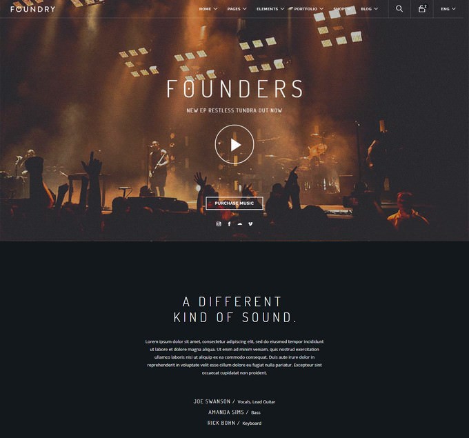Foundry Music HTML Template