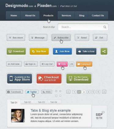 40+ Best HTML & CSS UI Kits – Free Download - Templatefor