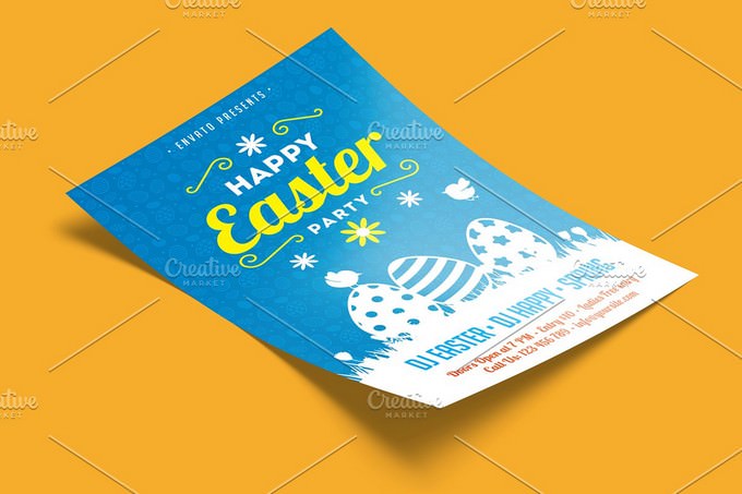 Happy Easter Party Flyer Template