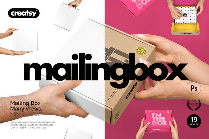 Mailing Box PSD template