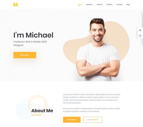 30+ Striking Resume CV WordPress Themes 2019 - Templatefor