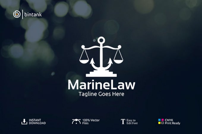 Marine Law Logo Template