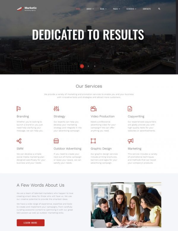 Advertising Agency Website