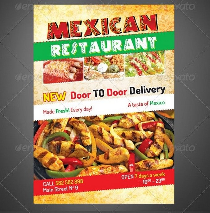 Mexican Restaurant Flyer Template