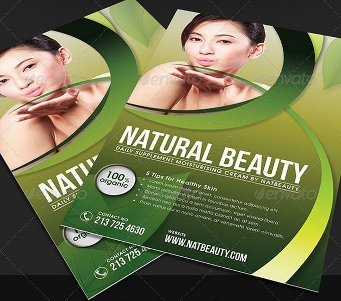 Natural Beauty and Cosmetic Flyer Template