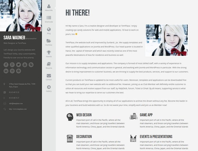 Profiler Resume WordPress Theme