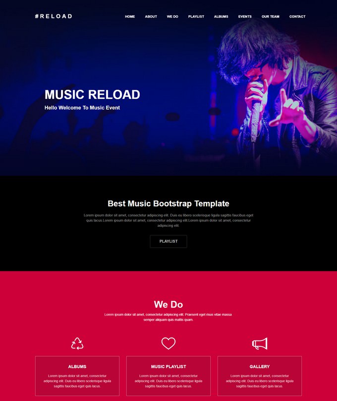 Music Event Bootstrap HTML Template