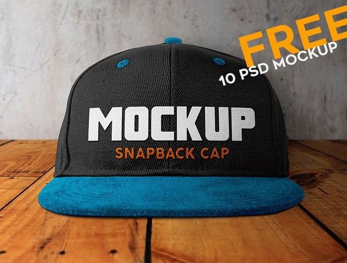 Snapback Cap 10 Free PSD Mockups