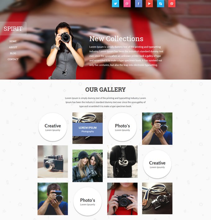Photographer Website template
