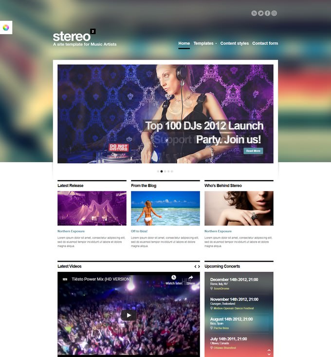 Stereo Squared Responsive Music HTML Template
