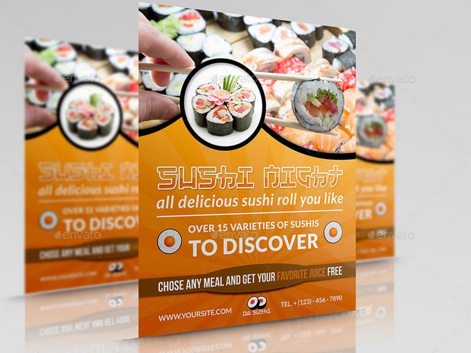 Sushi Restaurant Flyer Template