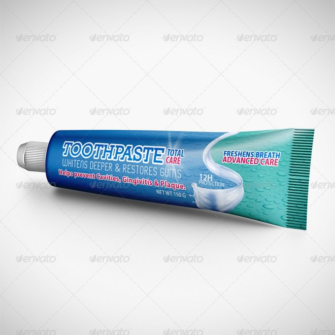 Toothpaste Packaging Mock-up Template