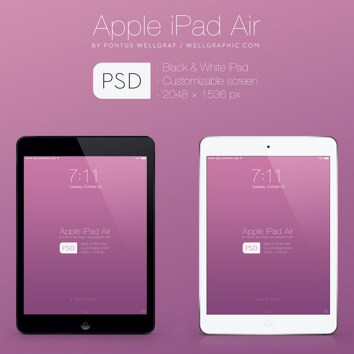 Apple iPad Air Mockup