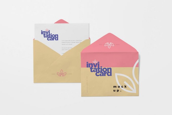 Envelope & Card Mockups PSD