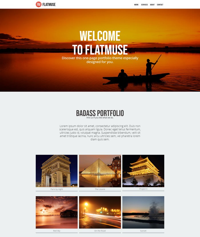 Flatmuse – One Page Muse Template