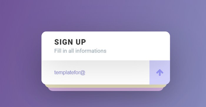 Home Interactive Sign Up Form