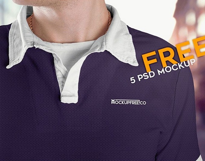 Man Polo Shirt Mockup PSD