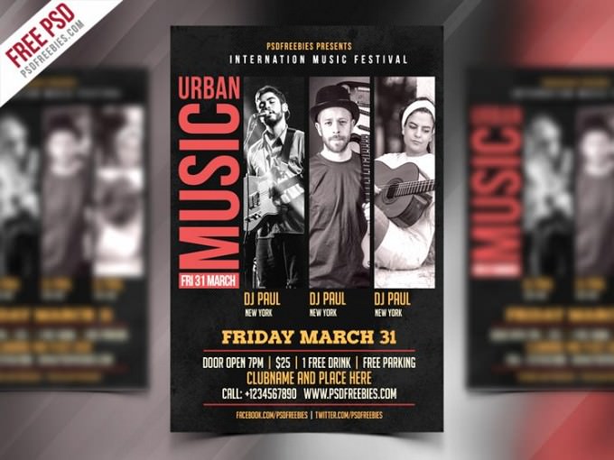 Music Event Flyer Free Template