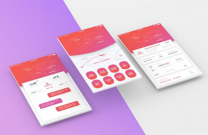 Perspective Mobile App Screens PSD