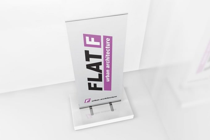 Stand up Roll Up Banner Mockup 