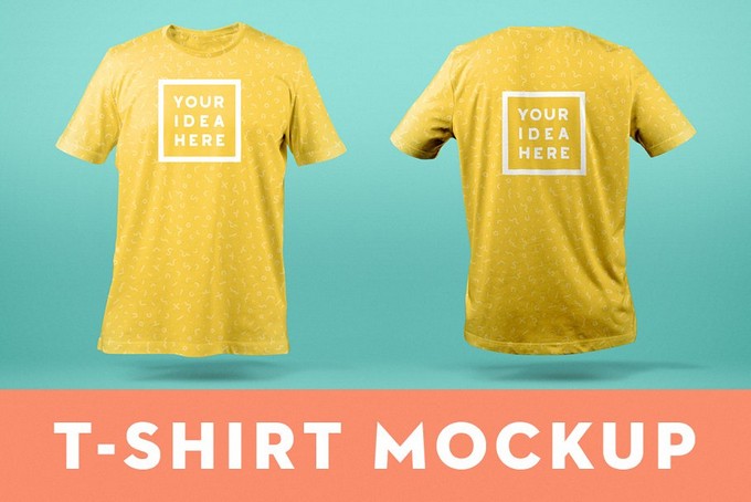 T-Shirt Mockup Template Front & Back