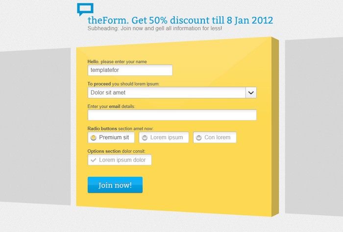TheForm HTML Sign up