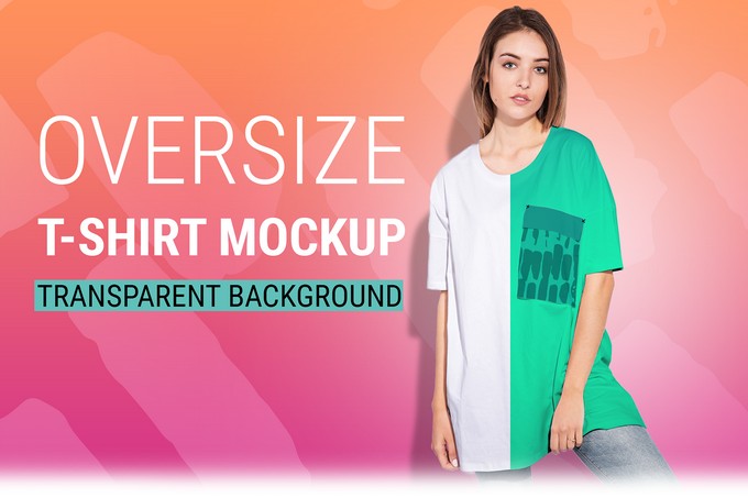 Woman Oversize T-shirt Mockup
