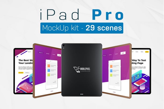 iPad Pro Kit Mockup PSD