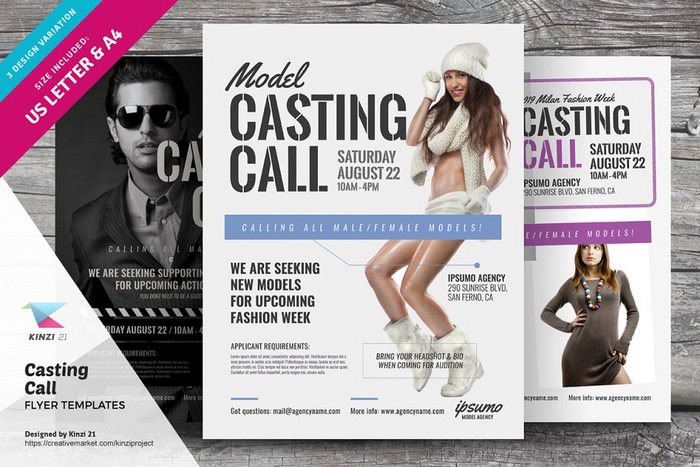 Casting Call Flyer Templates