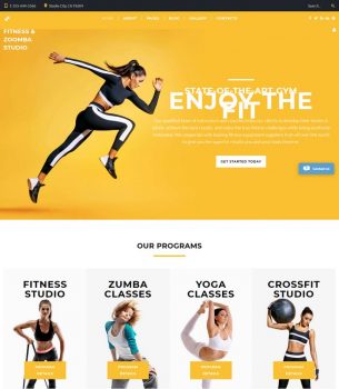 Fitness and Zoomba studio - Dance Studio Multipage Clean