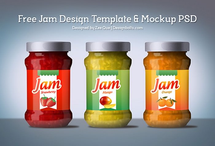 Free Jam Label Design Template & Mockup