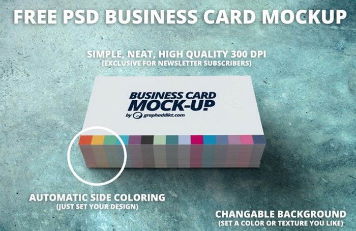 PSD business card mockup
