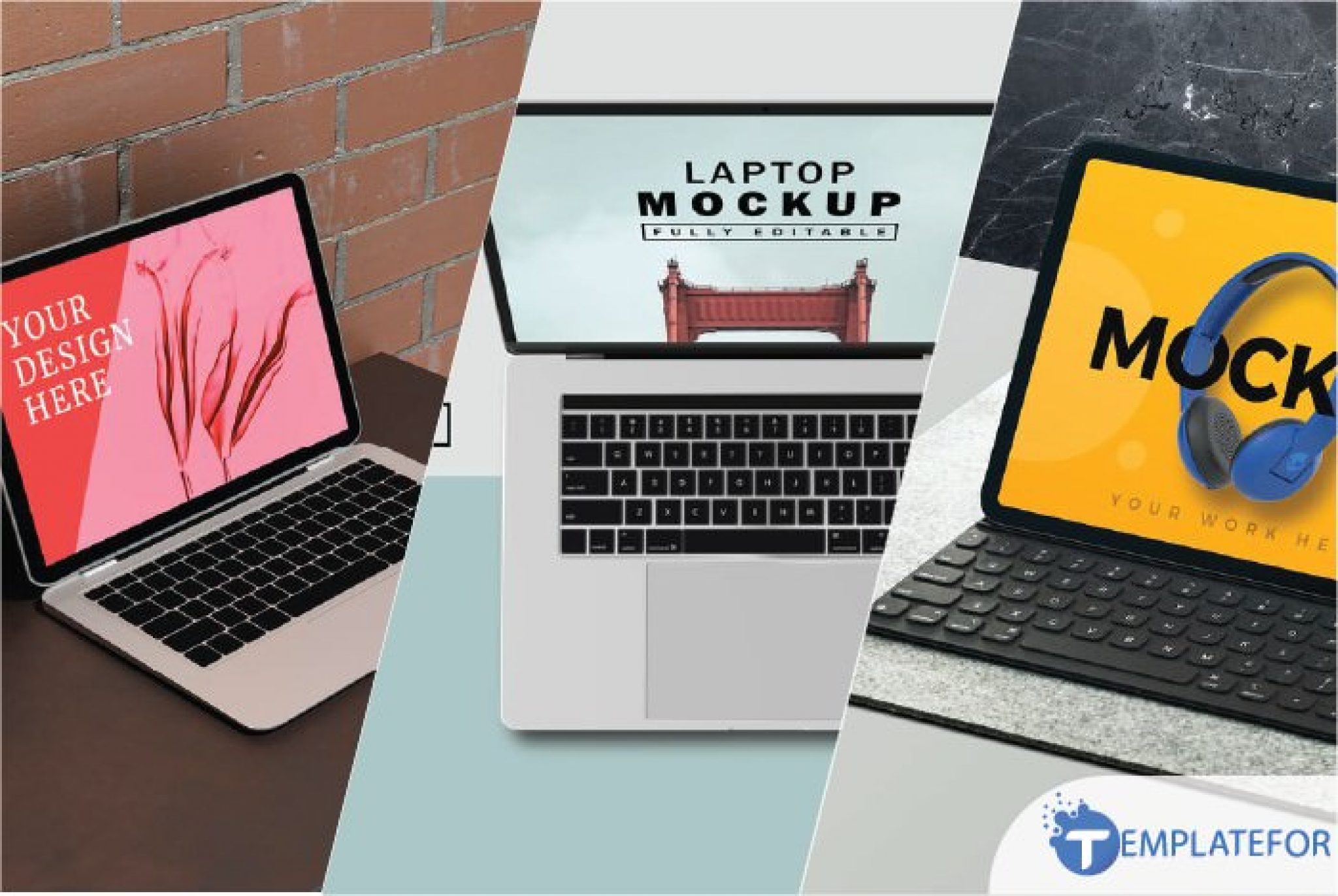 40 Best Laptop And Tablet Mockup Templates 2024   Templatefor