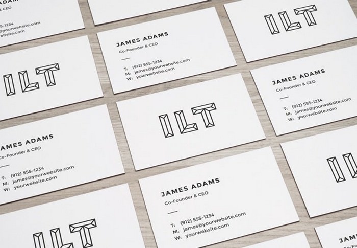 Perspective Business Cards MockUp