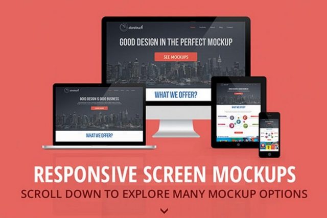 65+ Best Screen Mockups PSD Templates 2020 - Templatefor