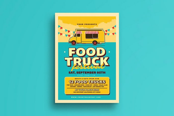 Retro Food Truck Event Flyer