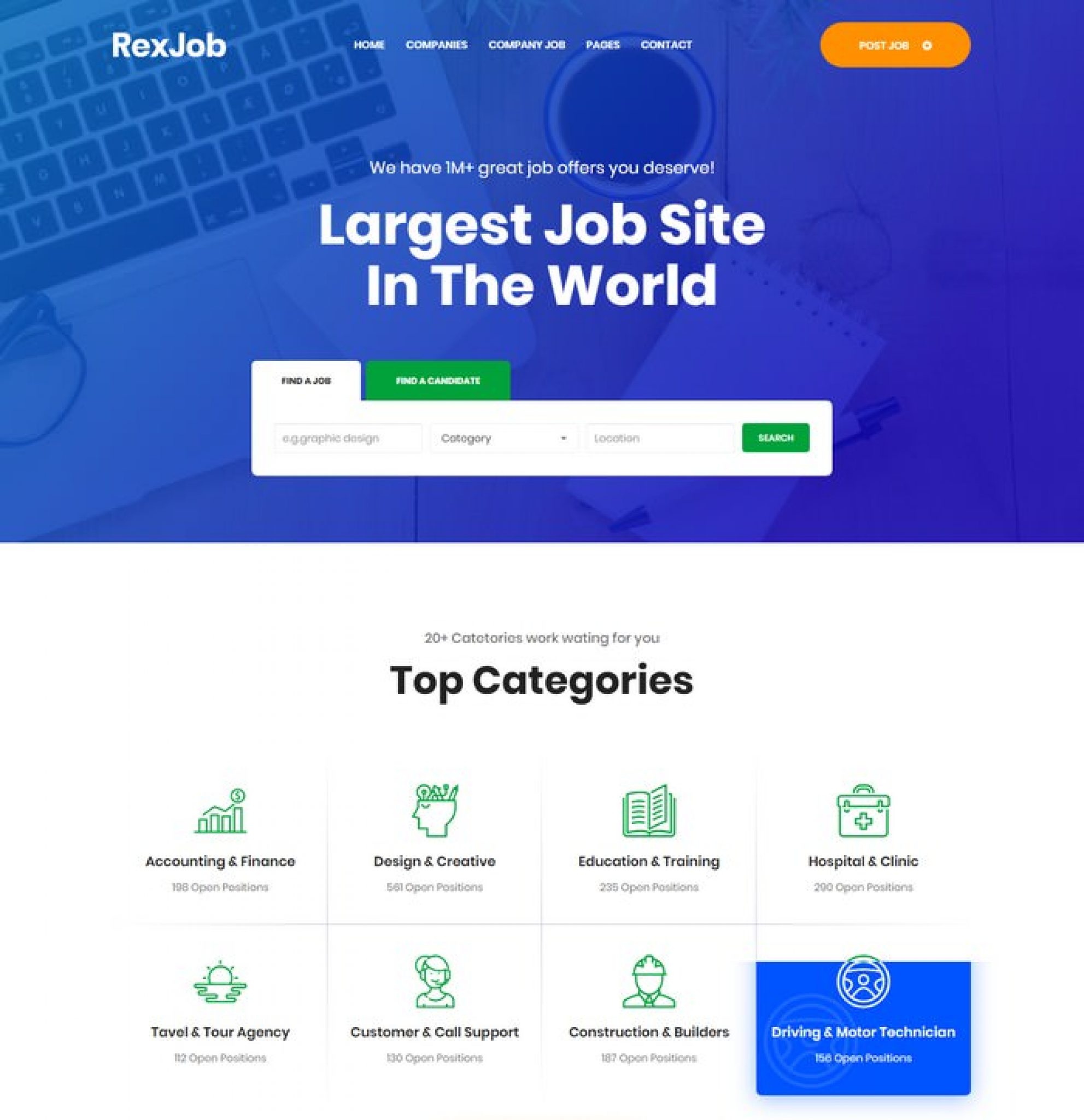 25 Best Job Portal HTML5 Website Templates 2019 Templatefor