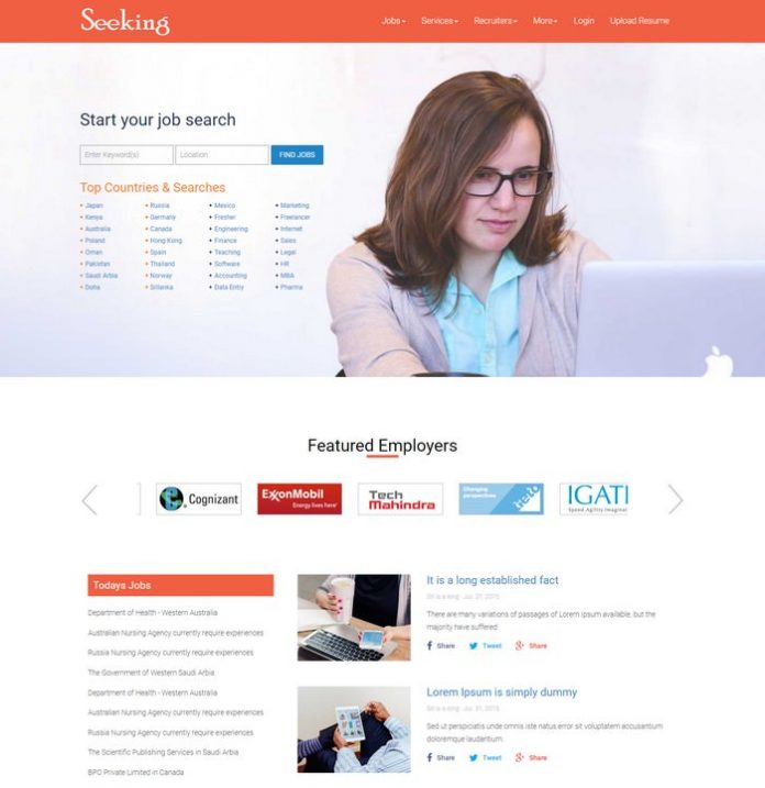 25+ Best Job Portal HTML5 Website Templates 2019 - Templatefor