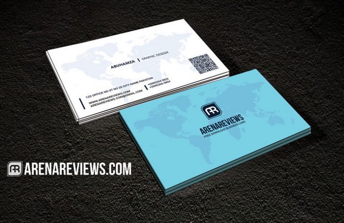 World Map Professional Business Card 
