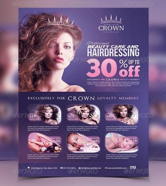 28+ Best Hair Salon Flyer Templates – 2020 - Templatefor